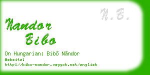 nandor bibo business card